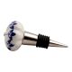 Blue Shamrock Ceramic Wine Stopper